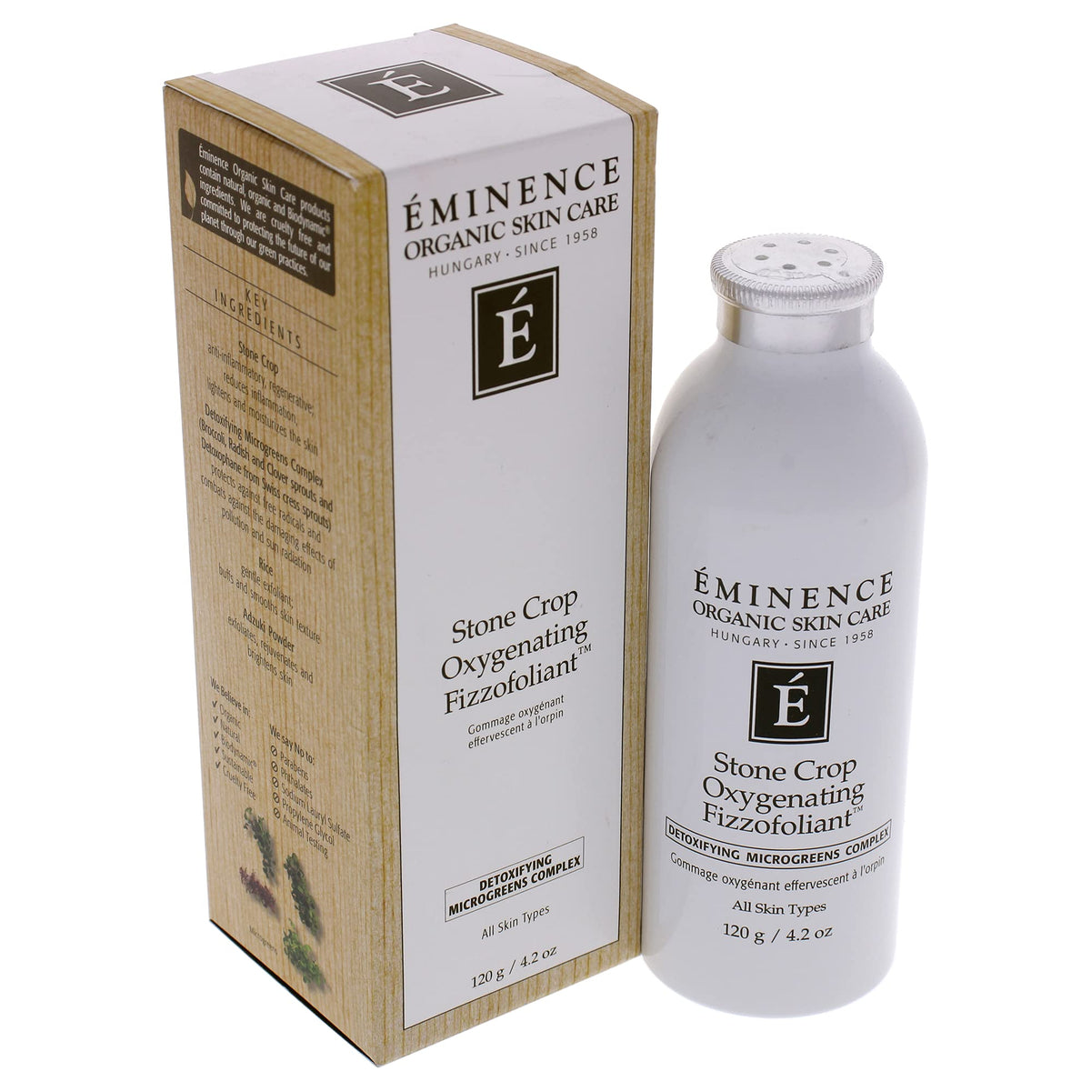Eminence size and label detail on jar, confirms ingredient and product clarity