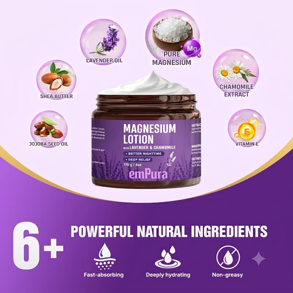 EMPURA lotion being massaged into legs delivering soothing relaxation
