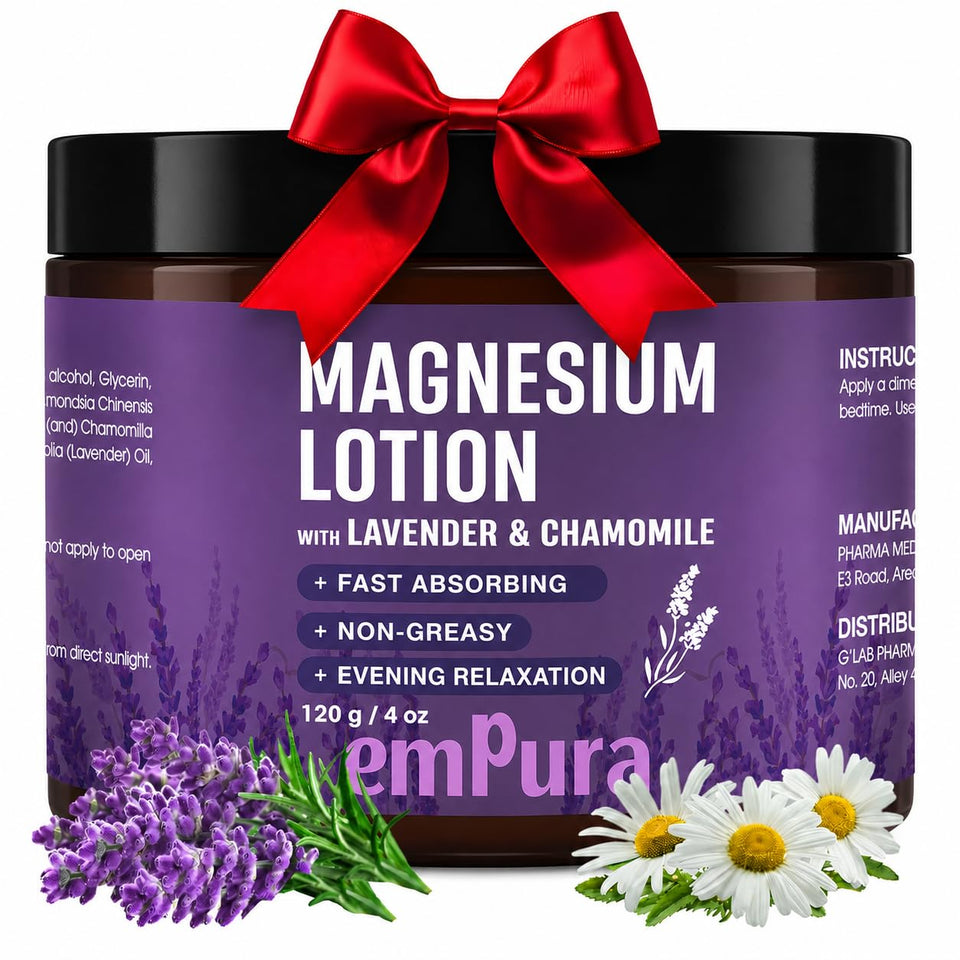 EMPURA front packaging showing bottle and calming benefits