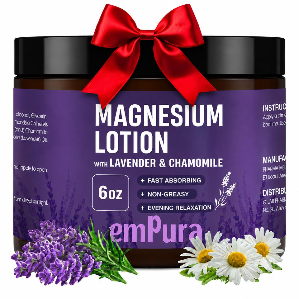 EMPURA front packaging showing calming lavender-chamomile and fast-absorbing benefit