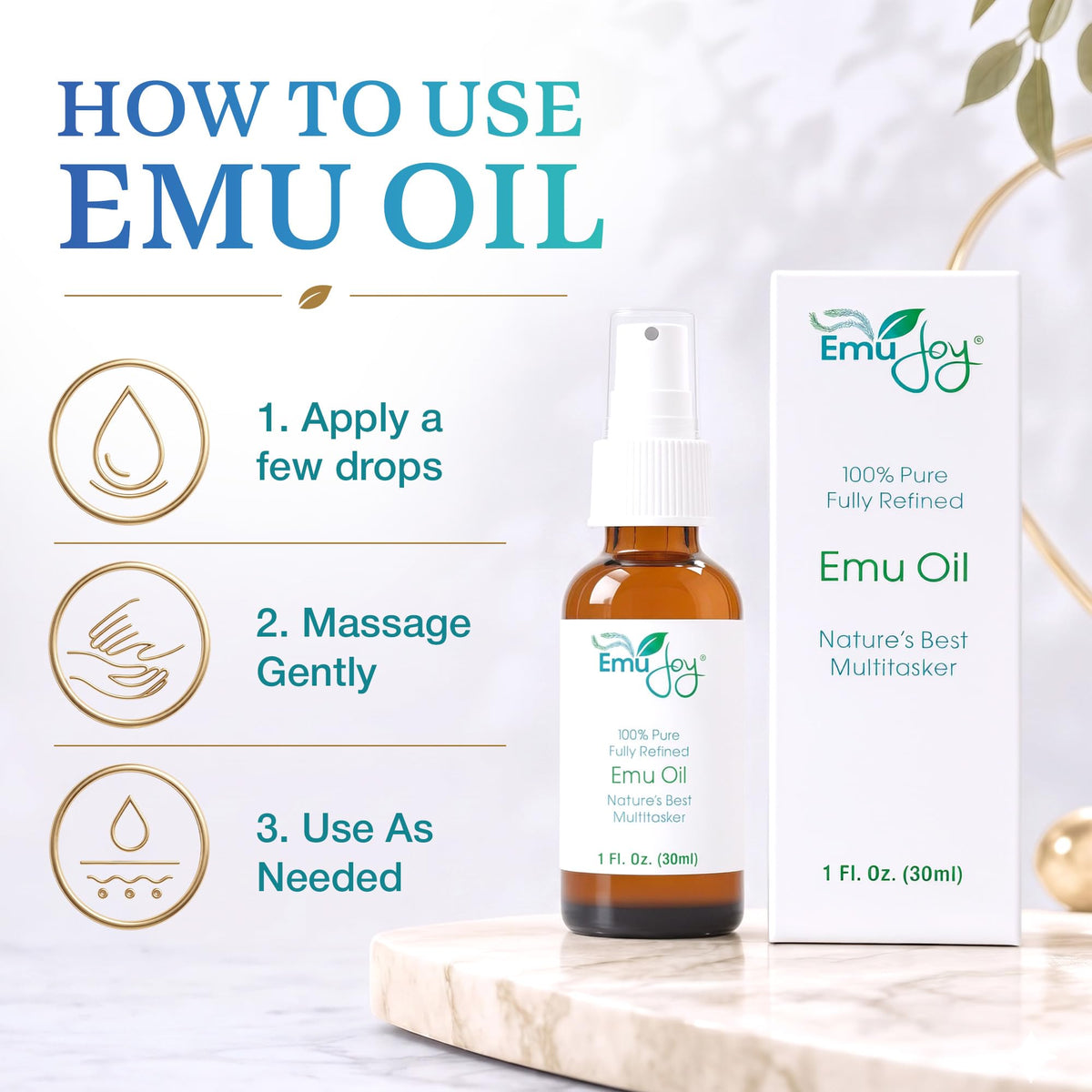 Emu Joy smoothing over elbow to show hydration for dry patches benefit