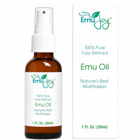 Emu Joy front bottle showing clean packaging and quick absorption benefit