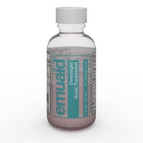 emuaid applying ointment to chest blemish demonstrating body acne use