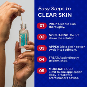 emuaid ingredient label close-up highlighting salicylic acid and sulfur for clarity