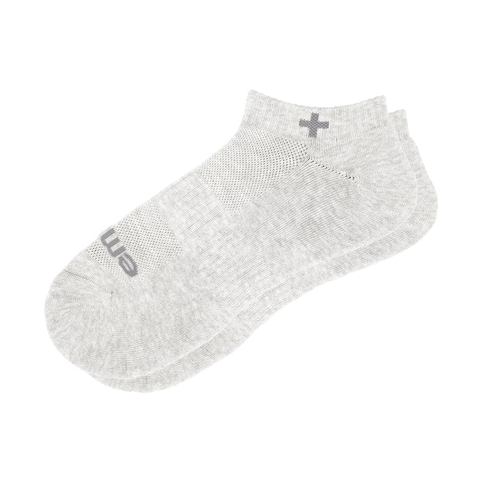 emuaid gray socks front packaging showing brand and comfortable fit benefit
