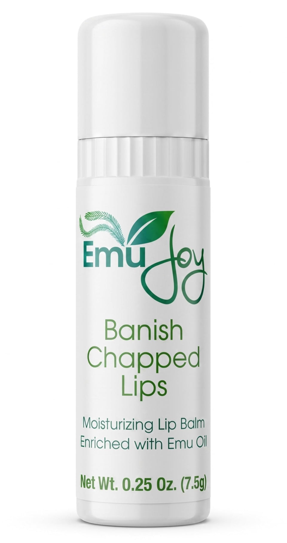 Emu Joy front packaging showing unscented jumbo lip balm benefit