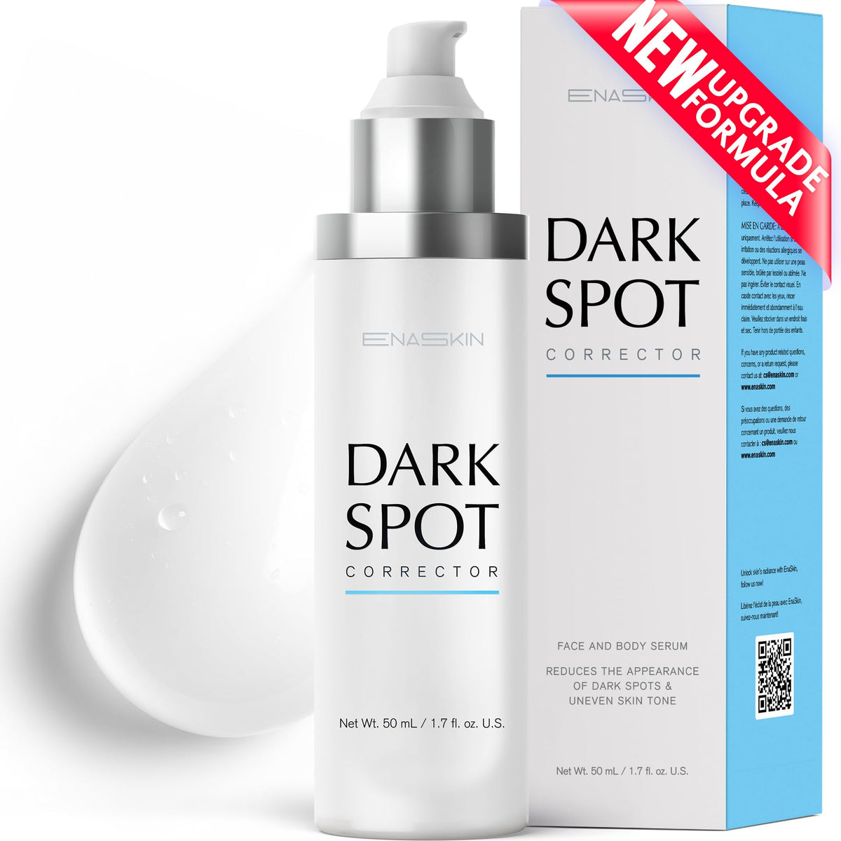 EnaSkin front packaging showing product tube and benefits