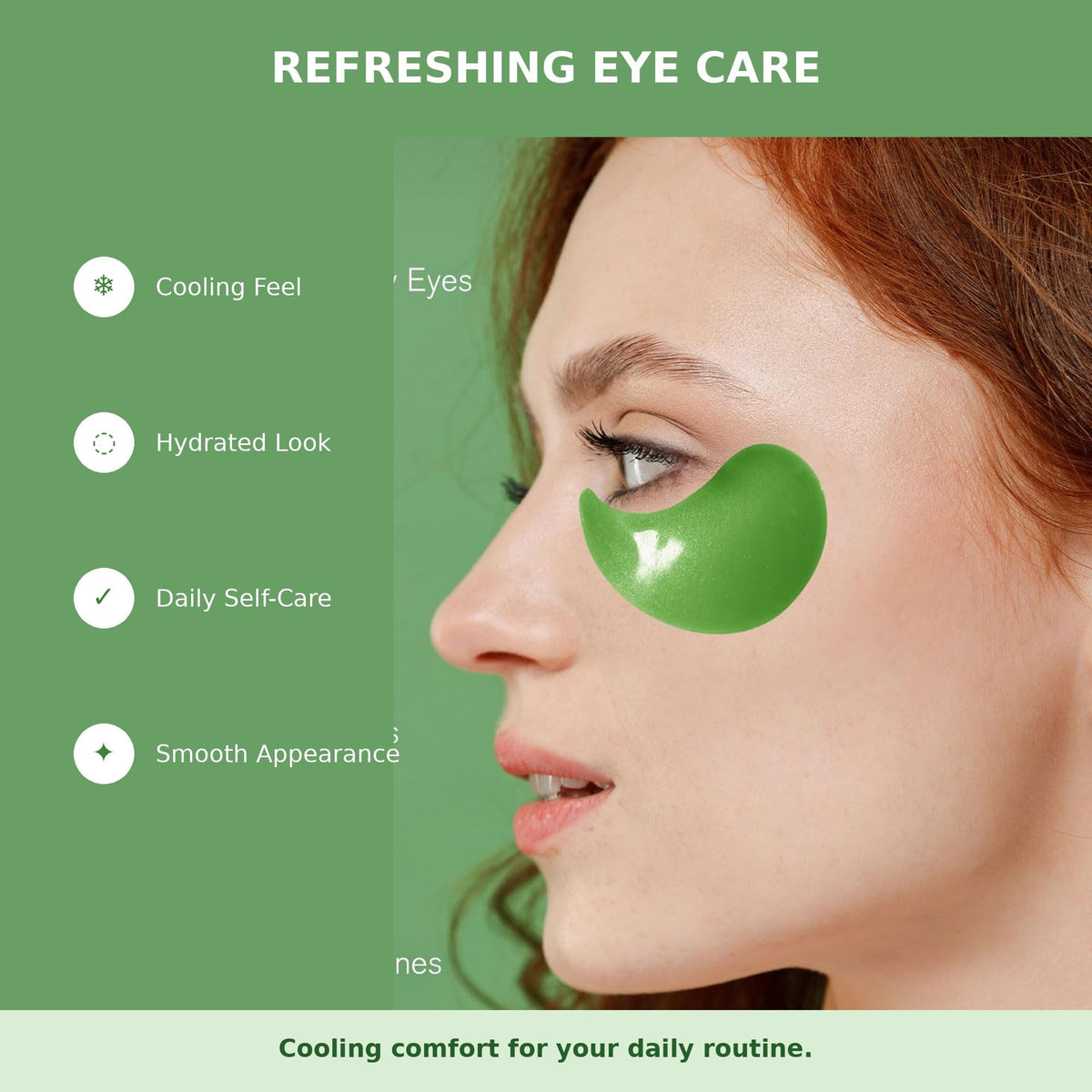 enaskin naturals model applying patches to under-eye for quick refresh