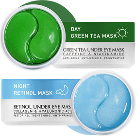 Enaskin Naturals front package showing both retinol and green tea masks and clear benefits