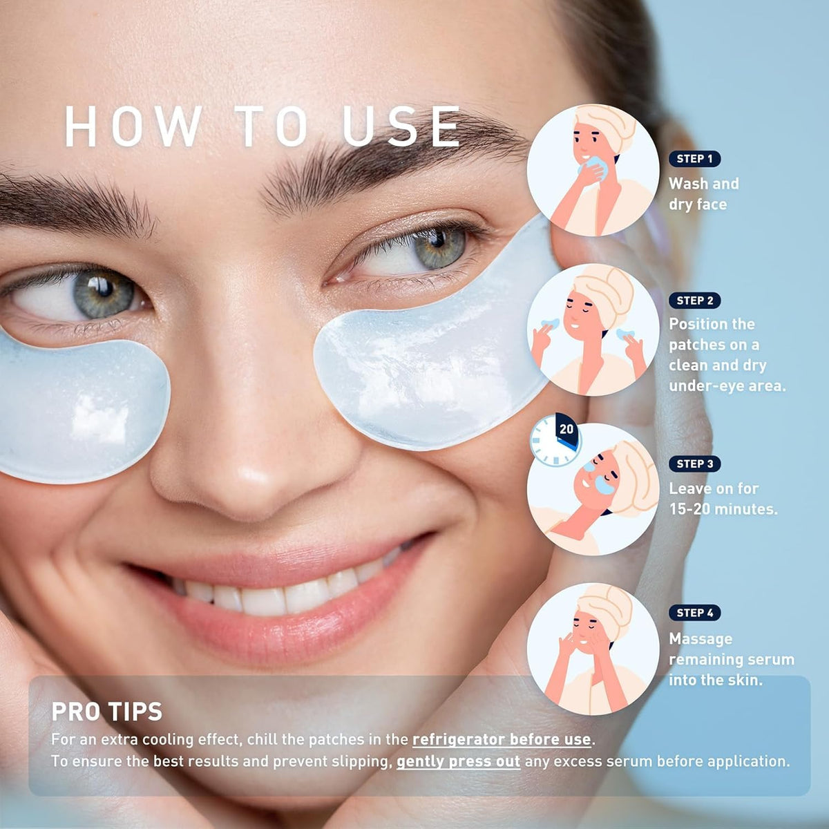 Enaskin Naturals nighttime retinol patch applied for smoothing fine lines