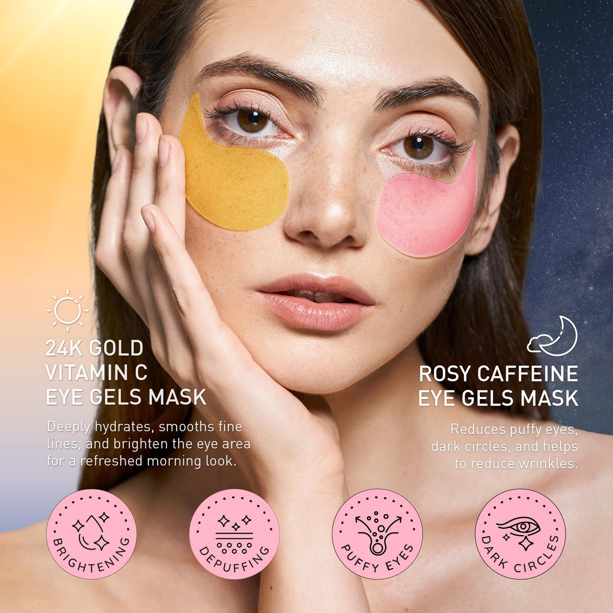 Enaskin Naturals opened tray with hydrogel patches for quick use