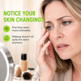Enaskin Naturals serum drop close-up highlighting lightweight texture and hydration