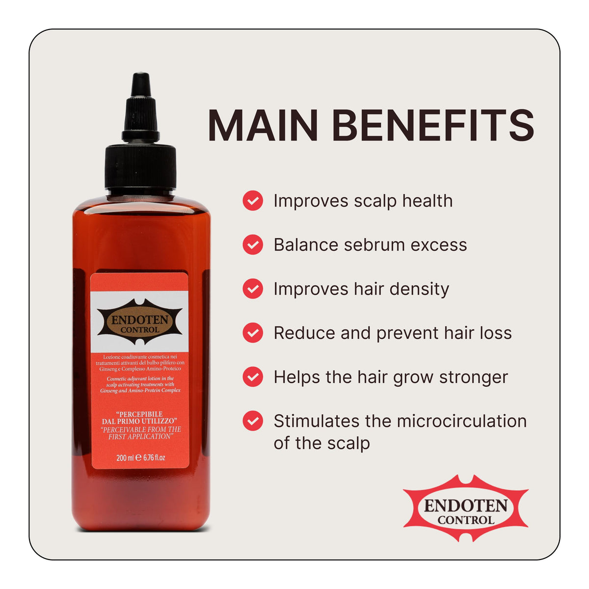 ENDOTEN CONTROL serum texture drops showing lightweight formula for quick absorption