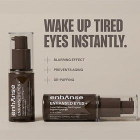 ENHANSE label ingredient panel featuring caffeine peptides KoboBlur and RejuveNAD benefits