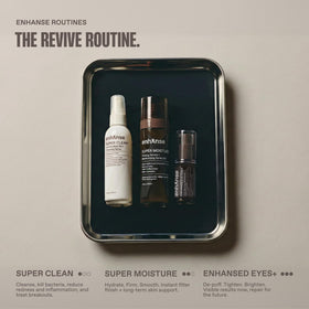 ENHANSE bottle on bathroom shelf styled to show everyday routine convenience