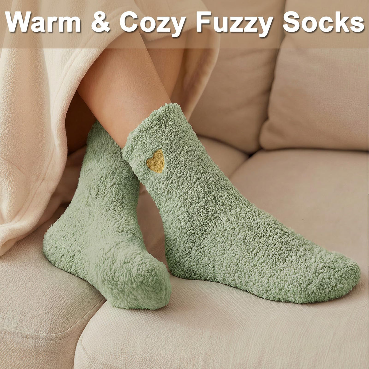 ENJOLLY fuzzy socks and flower hair clip styled to show wearable comfort benefit