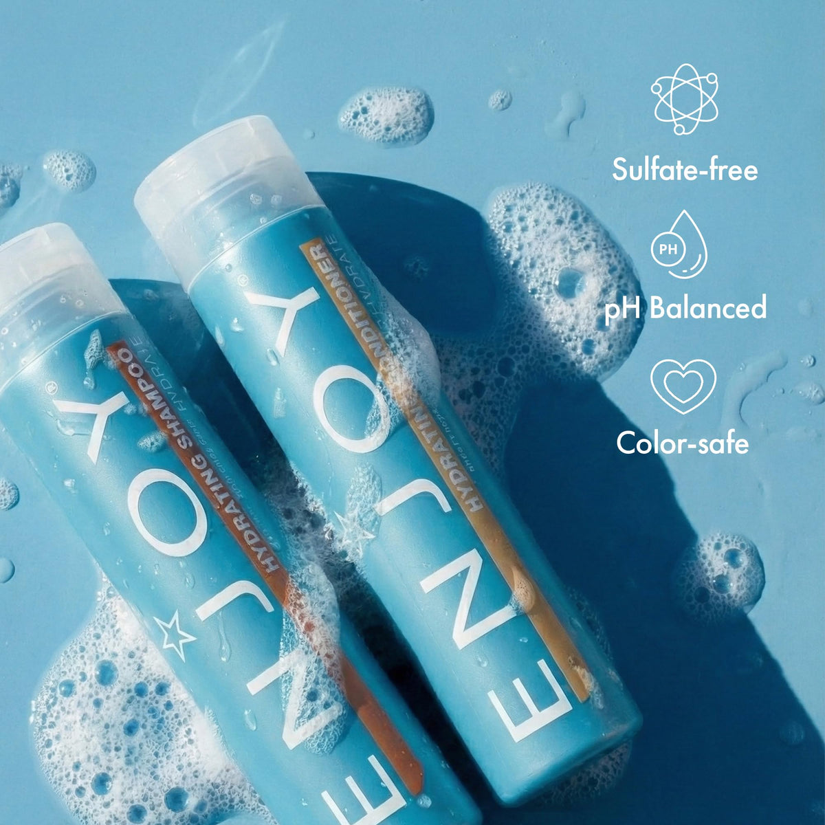 Enjoy conditioner in hand application demonstrating detangling benefit