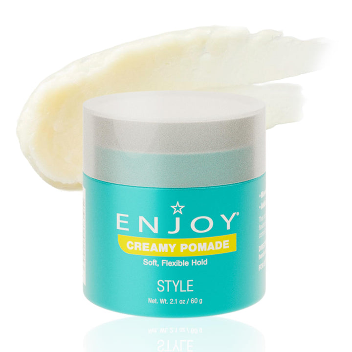 Enjoy jar front view showing label and travel-friendly size