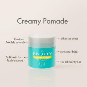 Enjoy pomade creamy texture close-up showing smooth spreadability