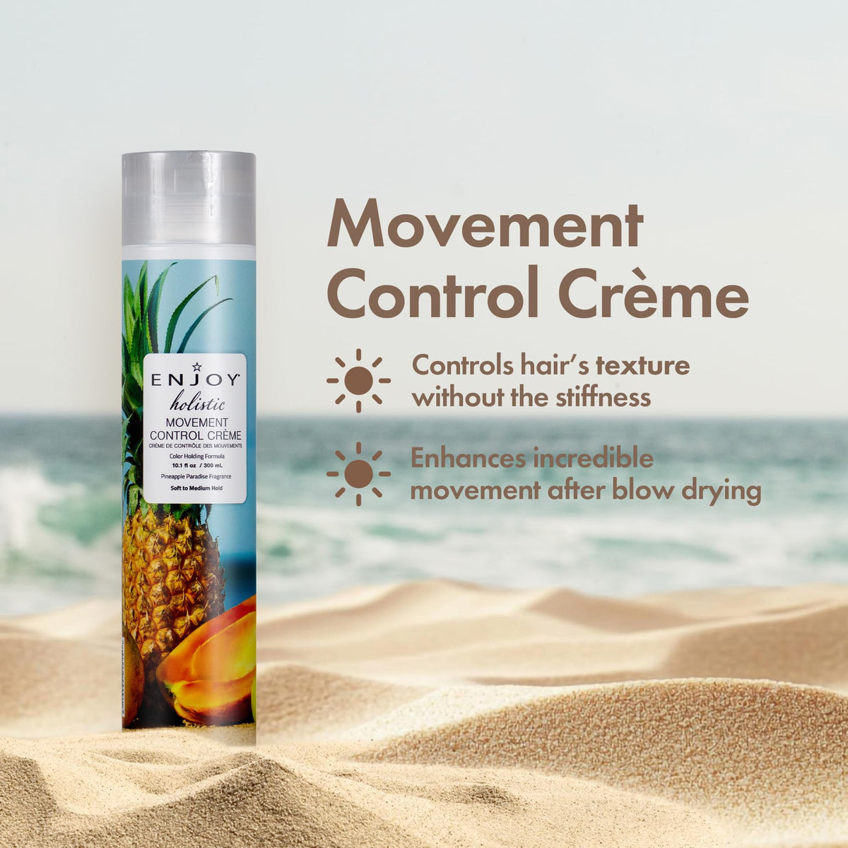 Enjoy cream texture close-up highlighting lightweight feel and smooth application