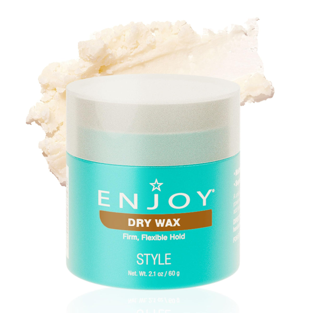 Enjoy jar front view showing label and matte finish benefit