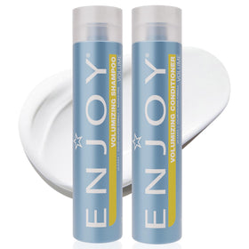 Enjoy duo front packaging showing bottles and volume benefits