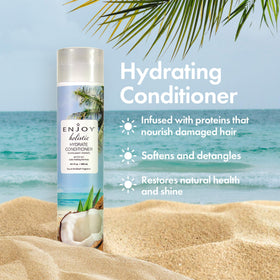 Enjoy bottle pump dispensing conditioner for easy application benefit