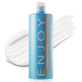 Enjoy hydrating conditioner front packaging showing 33.8 fl oz and benefits