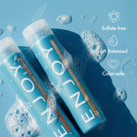 Enjoy hydrating conditioner in shower demonstrating quick rinse and smooth results