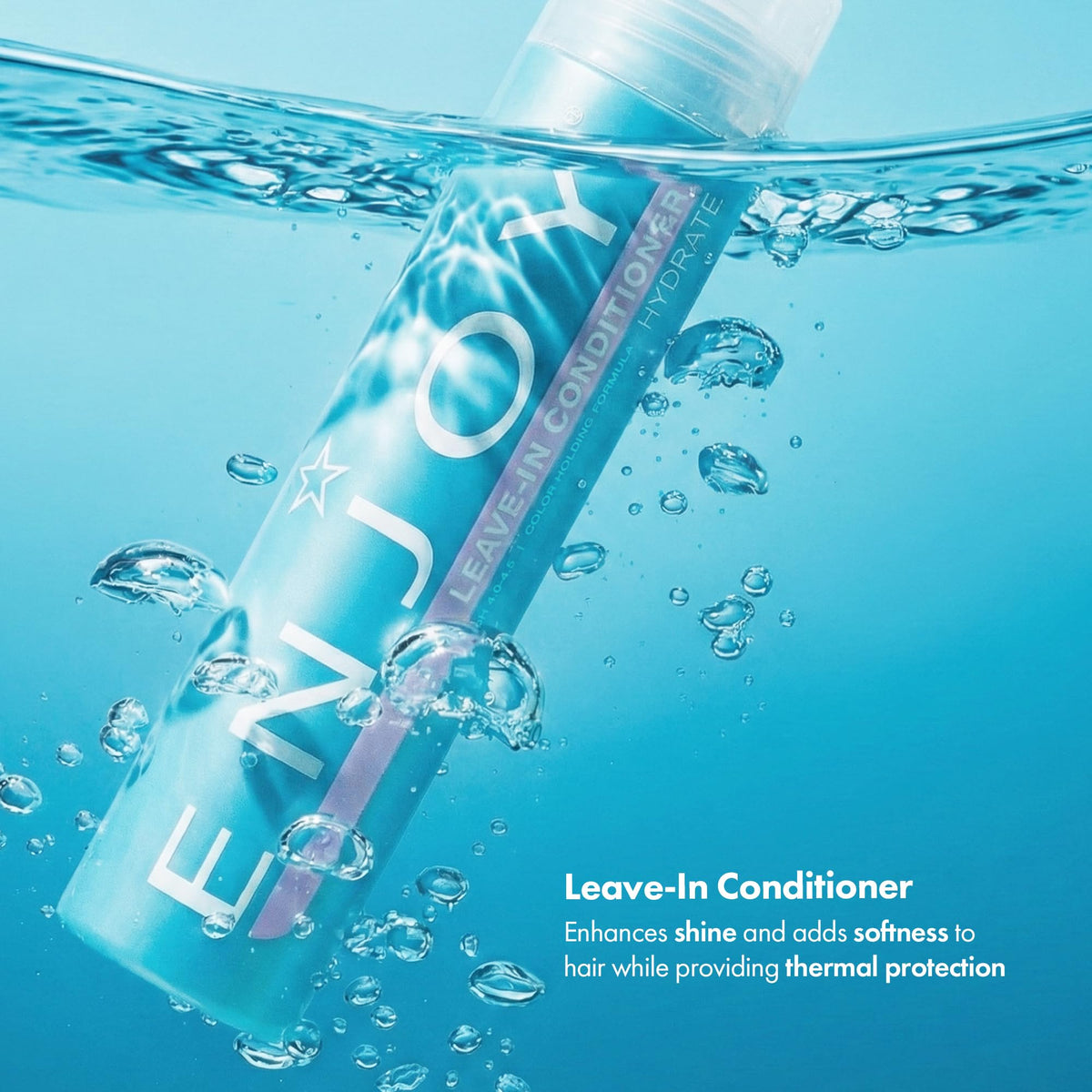Enjoy pump dispensing conditioner highlighting easy application
