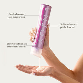Enjoy label close-up with pump detail highlighting ingredient clarity