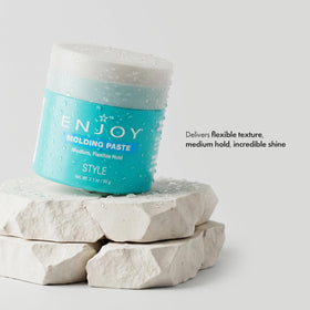 Enjoy molding paste texture close-up demonstrating creamy non-greasy paste for effortless application