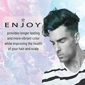 Enjoy Sculpt being applied to damp hair for defined, frizz‑resistant curls
