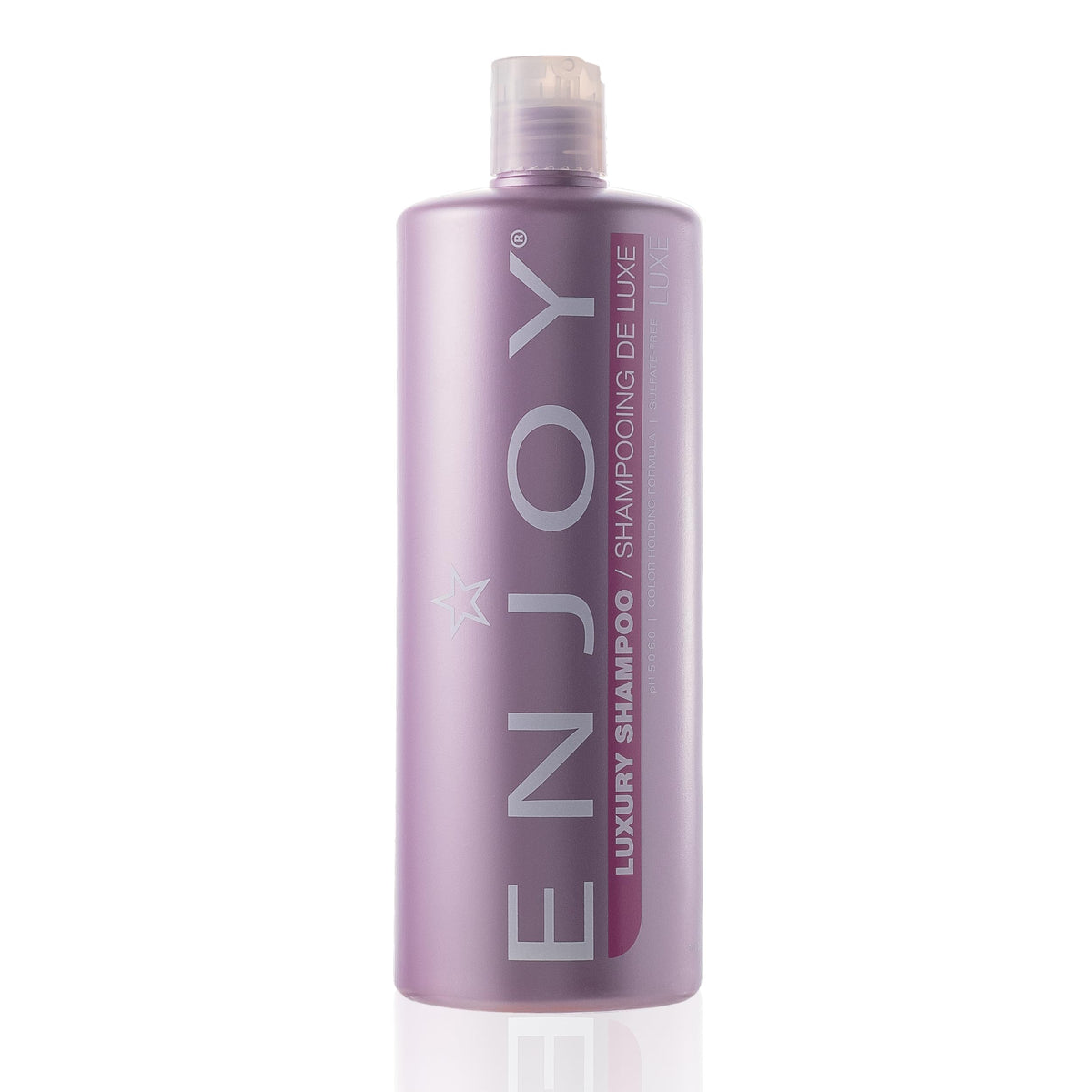 Enjoy front packaging showing bottle and size for long-lasting supply