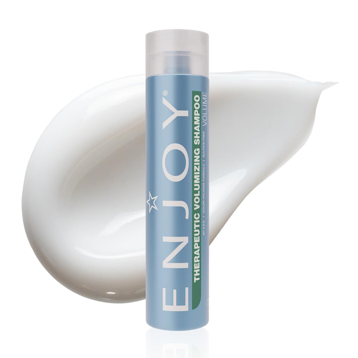 Enjoy shampoo front packaging showing 10.1 fl oz bottle and branding for volumizing benefits