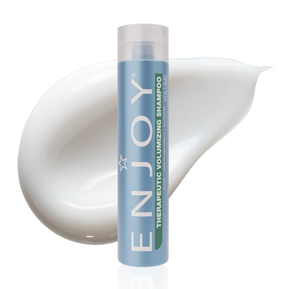 Enjoy shampoo front packaging showing 10.1 fl oz bottle and branding for volumizing benefits