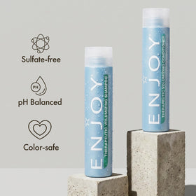 Enjoy shampoo peppermint and tea tree ingredients highlighting cooling benefit
