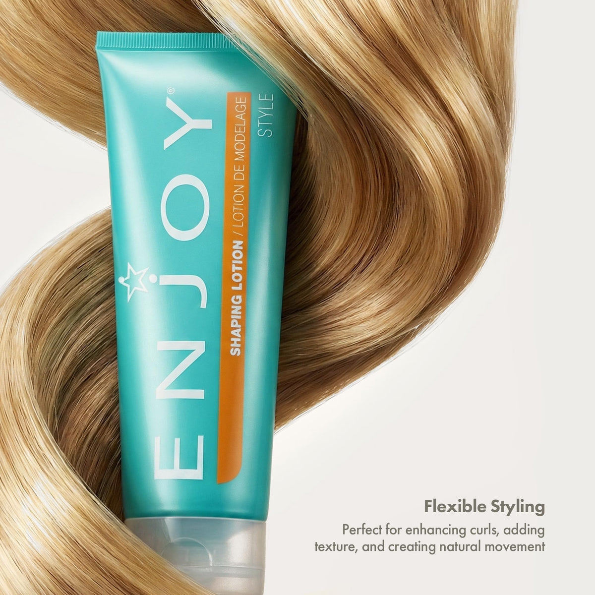 Enjoy styled hair after blow-dry showing soft volume and shine