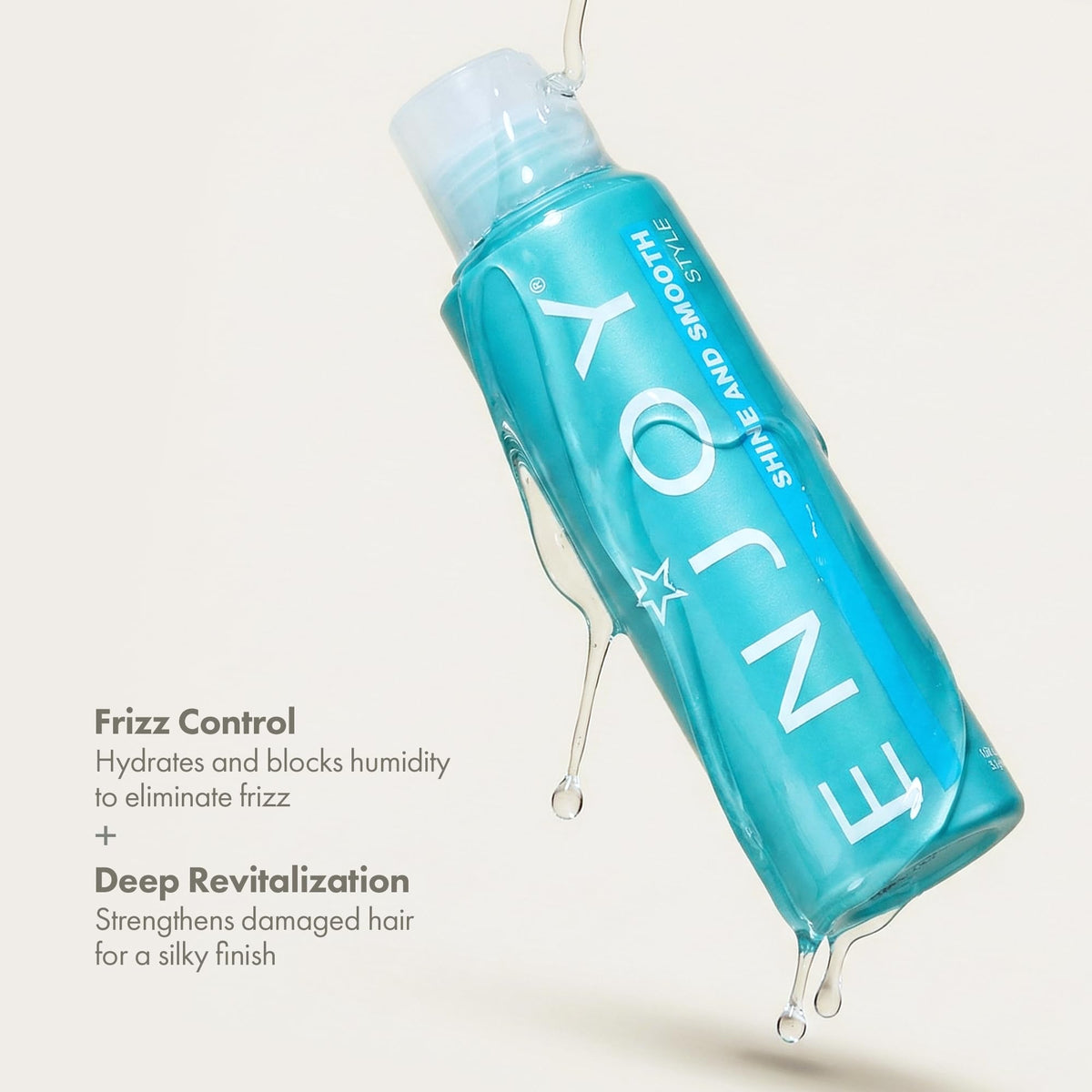 Enjoy texture close-up of creamy formula highlighting lightweight shine and smooth finish