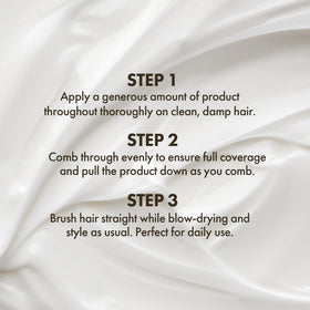 Enjoy finished styled hair in lifestyle setting showing polished, natural shine