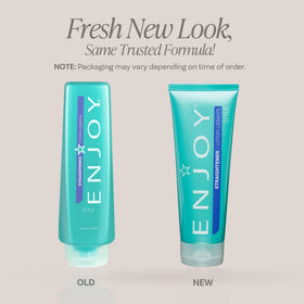 Enjoy open jar showing cream texture and smooth application benefit