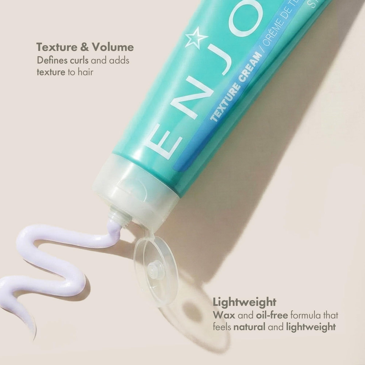 Enjoy open jar showing creamy texture and lightweight finish for styling