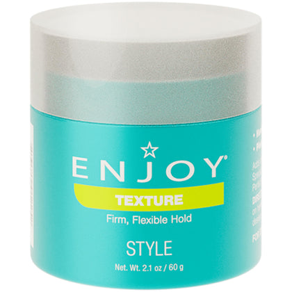 Enjoy Texture front packaging showing compact 2 oz container and branding for travel convenience
