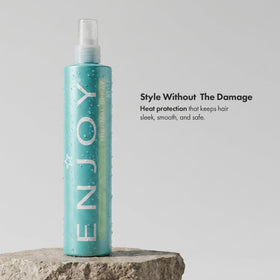 Enjoy thermal spray side label with ingredient and feature details