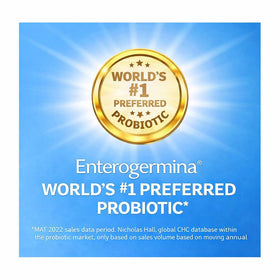 Generic EnterogerminaKids vial cap and seal detail highlighting hygienic protection