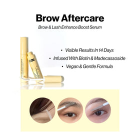 ENTROPY MAKE UP before and after brows illustrating visible lightening