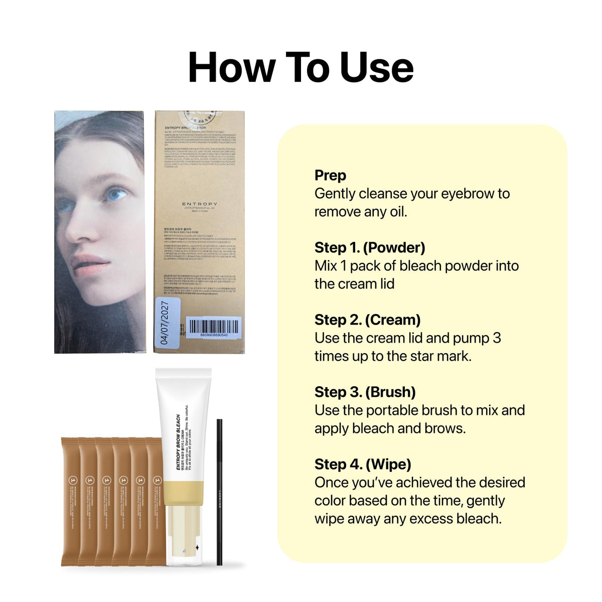 ENTROPY MAKE UP kit held in hand to show compact, travel-friendly size