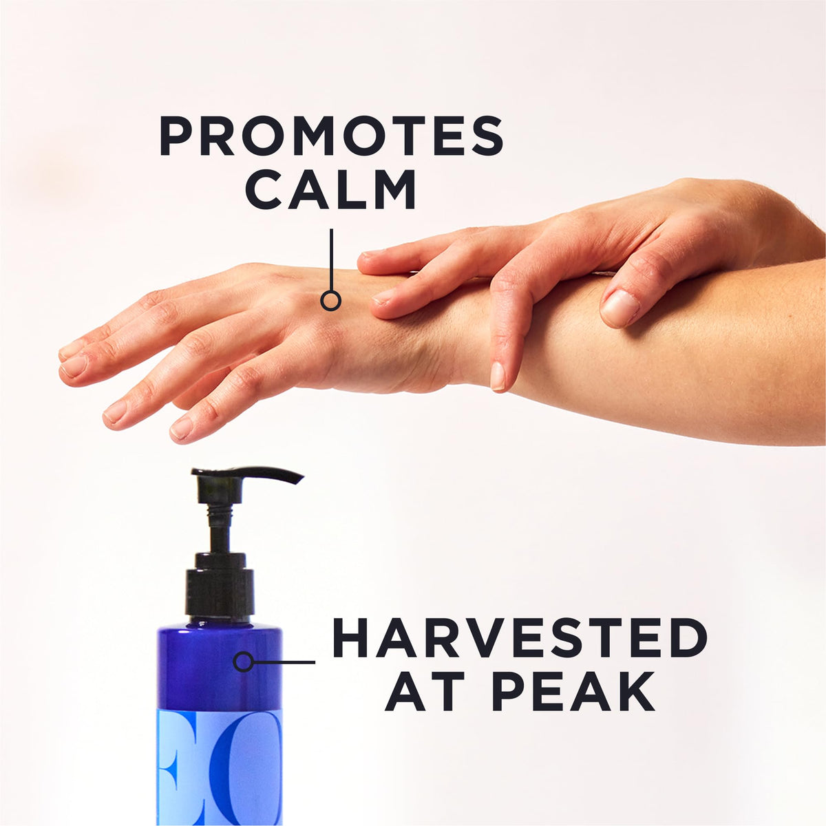 EO bottle pump close-up highlighting dispensing ease and clean product finish