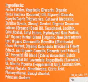 EO lotion texture close-up showing smooth spreadable cream for fast absorption