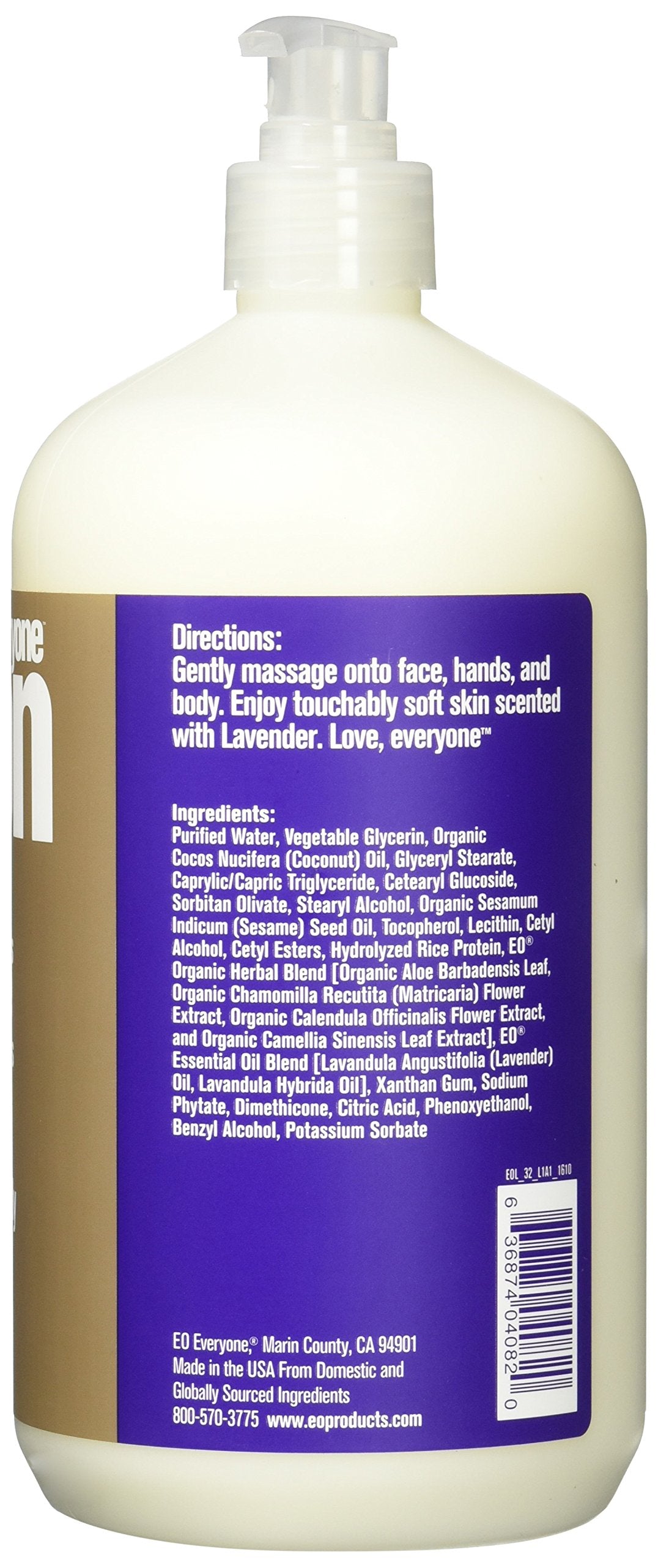EO pump dispensing lotion texture close-up demonstrating lightweight hydration benefit
